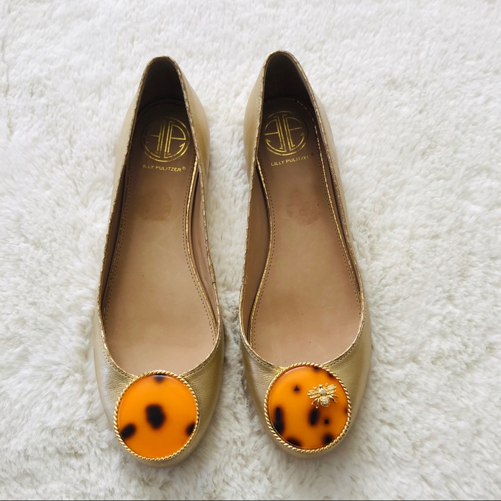 Lilly Pulitzer via Palm Beach “bee” leather flats